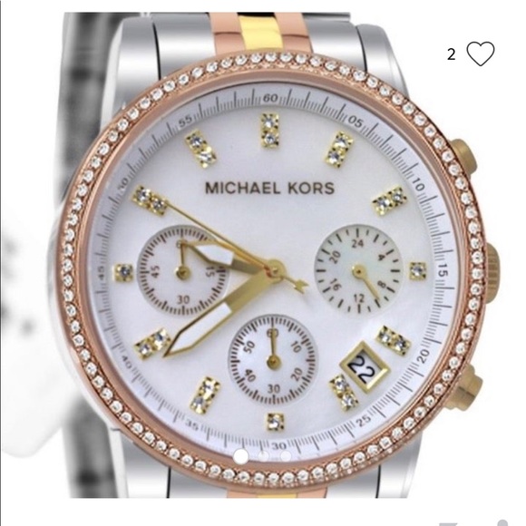 Women's Michael Kors Two Toned Watch - Picture 4 of 7